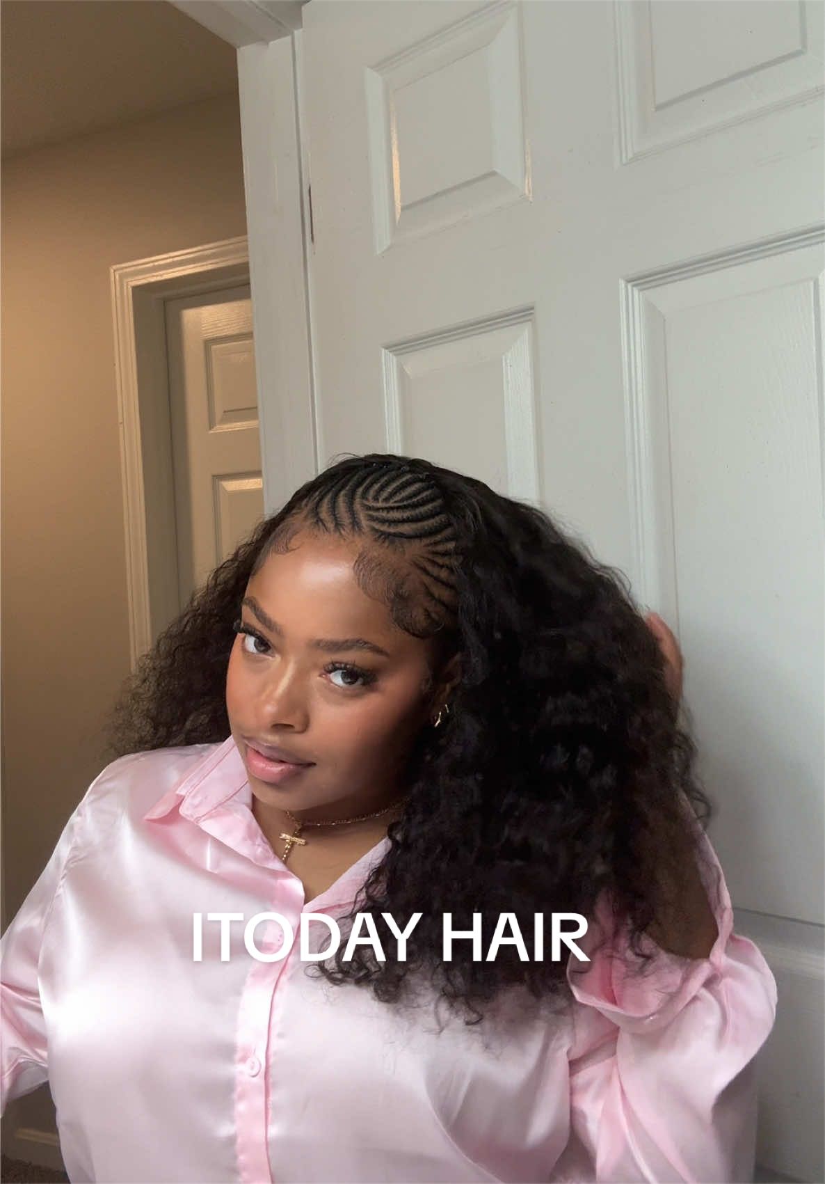 TikTok post by @jamericadanee for ITODAY Hair. Caption reads: [...] officially a half wig girly now 🫶🏽 @ITODAY....