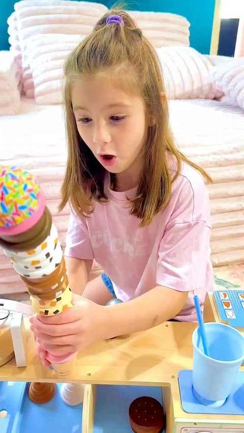 Instagram post by @gorjess.moments for Melissa & Doug. Caption reads: 🍦 Scoop, there it is! 😍 Celebrate....