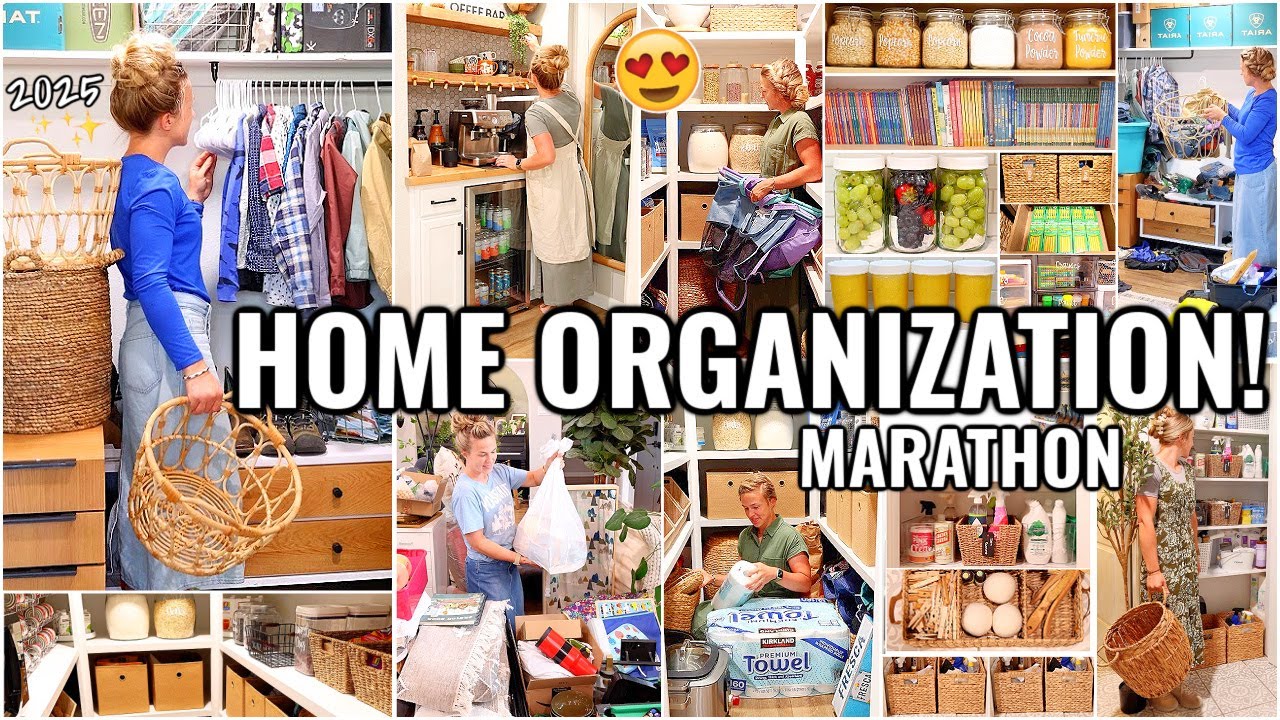 YouTube post by @hannahshappyhome for Lowe's. Caption reads: HOME ORGANIZATION IDEAS!!😍 CLEAN & ORGANIZE WITH....