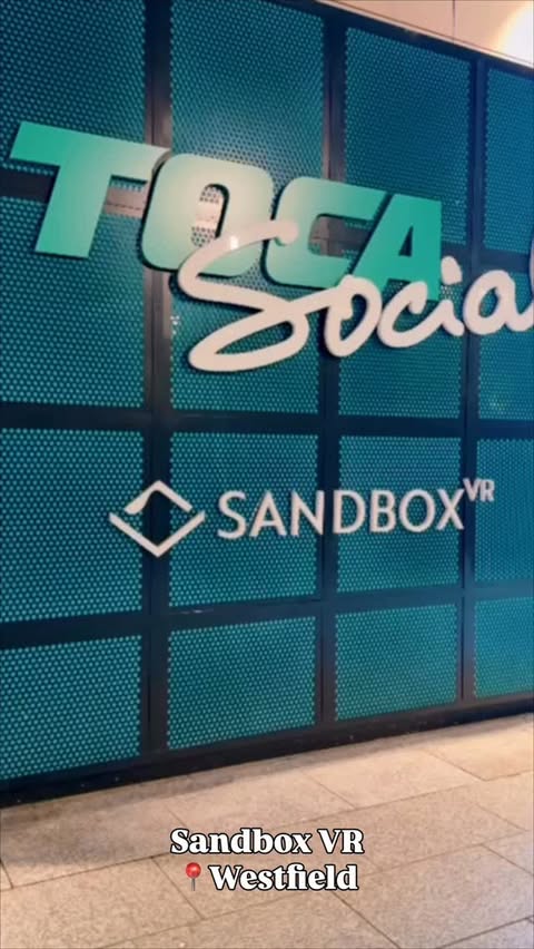 Instagram post by @simran_foodcrazy for Sandbox VR. Caption reads: [...] this is SUCH a fun one 💥 We tried Sandbox....