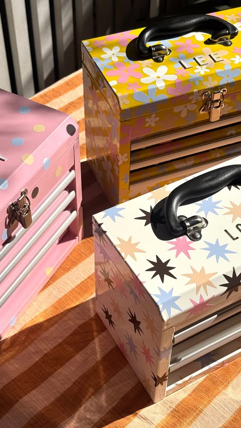 Instagram post by @genevavanderzeil for Spotlight. Caption reads: [...] these toolboxes that I had bought from....