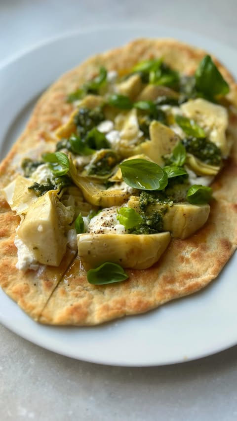 Instagram post by @boroughchef for Joseph Joseph. Caption reads: [...] artichoke, burrata & pesto made with....