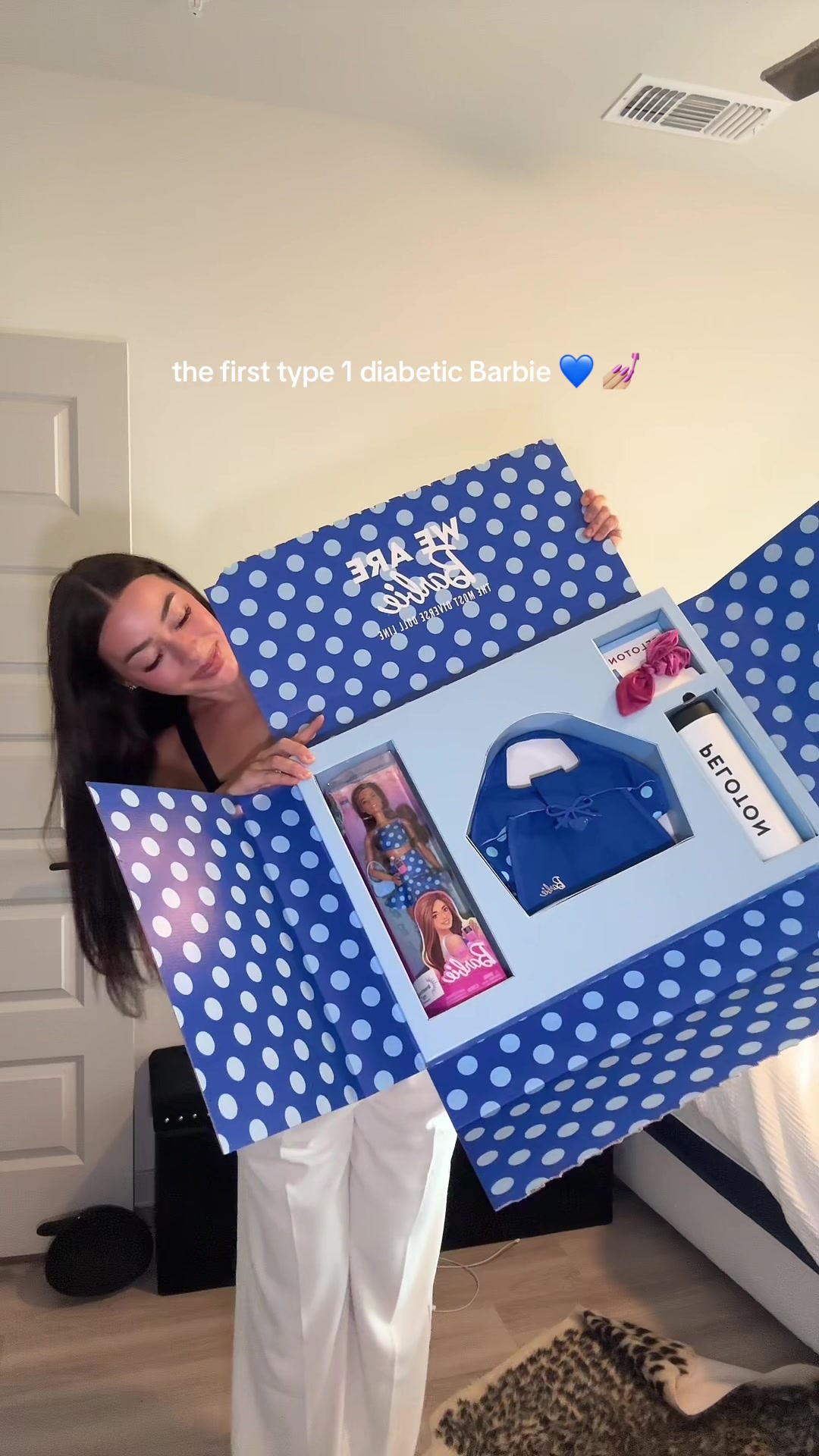 TikTok post by @hannahannfit for Peloton. Caption reads: since some of you guys were asking what the t1d....