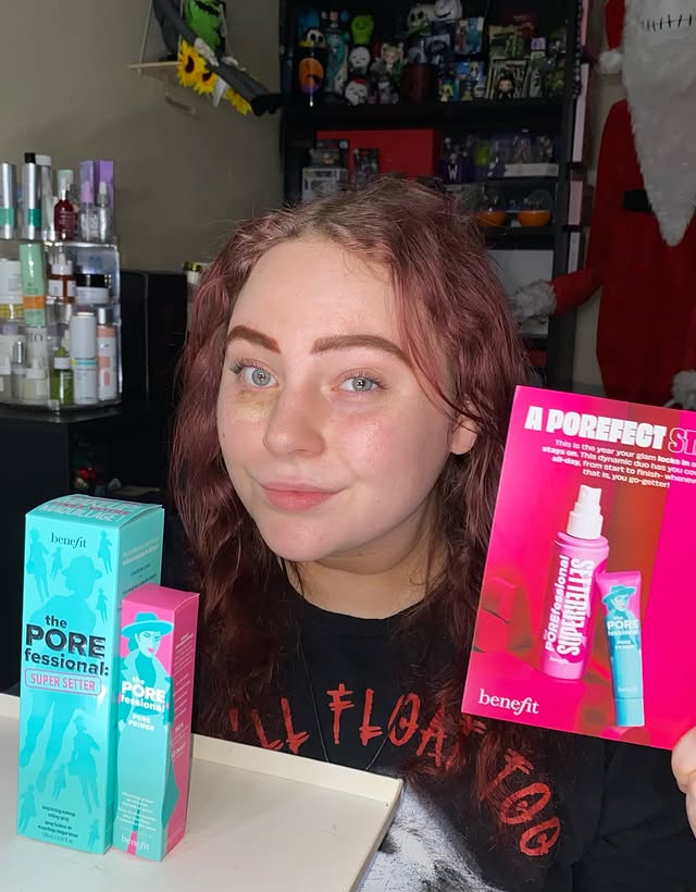 Instagram post by @kaylee_benoit18 for Benefit Club Pink US. Caption reads: [...] kayleebenoit16 - PRODUCT/GIFTED* ✨....