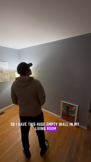 Instagram post by @make.one.studio for TCL USA. Caption reads: Time to fill up this big empty wall in my living....