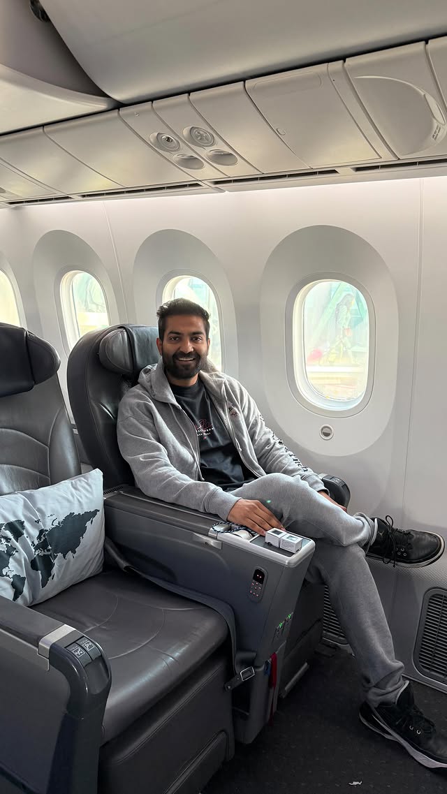 Instagram post by @parthbajaj for IndiGo. Caption reads: Everything I ate onboard Indigo Stretch flight....