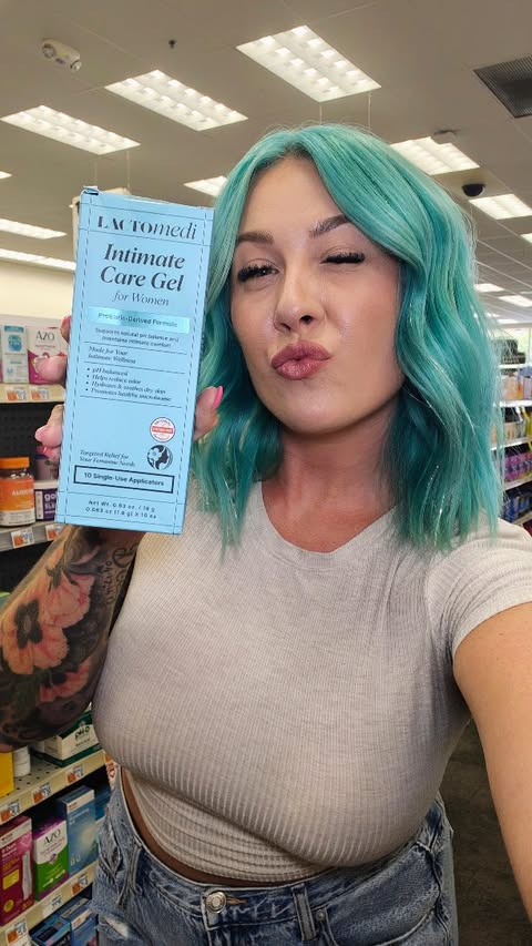 Instagram post by @tatumzoeee for LACTOMEDI. Caption reads: [...] CVS® and pick up in store today ☺️❤️....