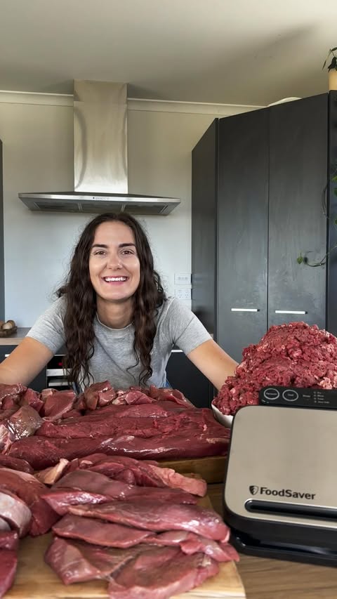 Instagram post by @alesha_tomasi for FoodSaver. Caption reads: [...] it came from. Vacuum sealed with my....