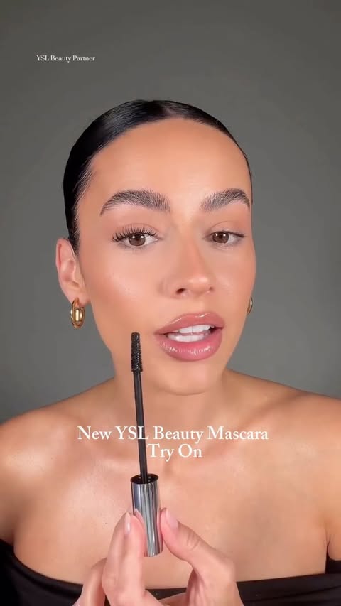 Instagram post by @danielllestrada for YSL Beauty. Caption reads: Literally a lash lift in a tube and I could not be....