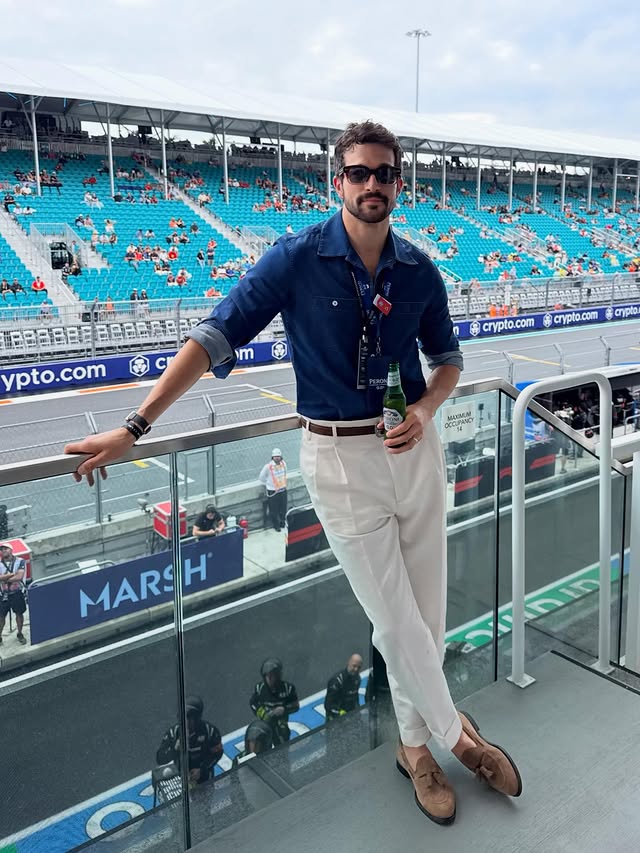 Instagram post by @ofishalpak for Scuderia Ferrari. Caption reads: [...] style. Just not quite as fast as....