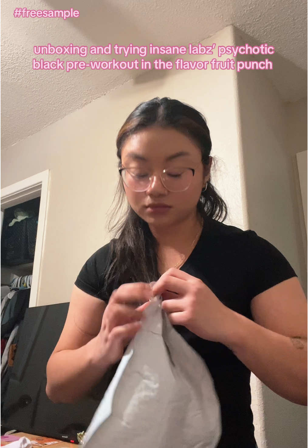 TikTok post by @what.the.nelly for Insane Labz. Caption reads: thank you @Insane Labz Official for the free....