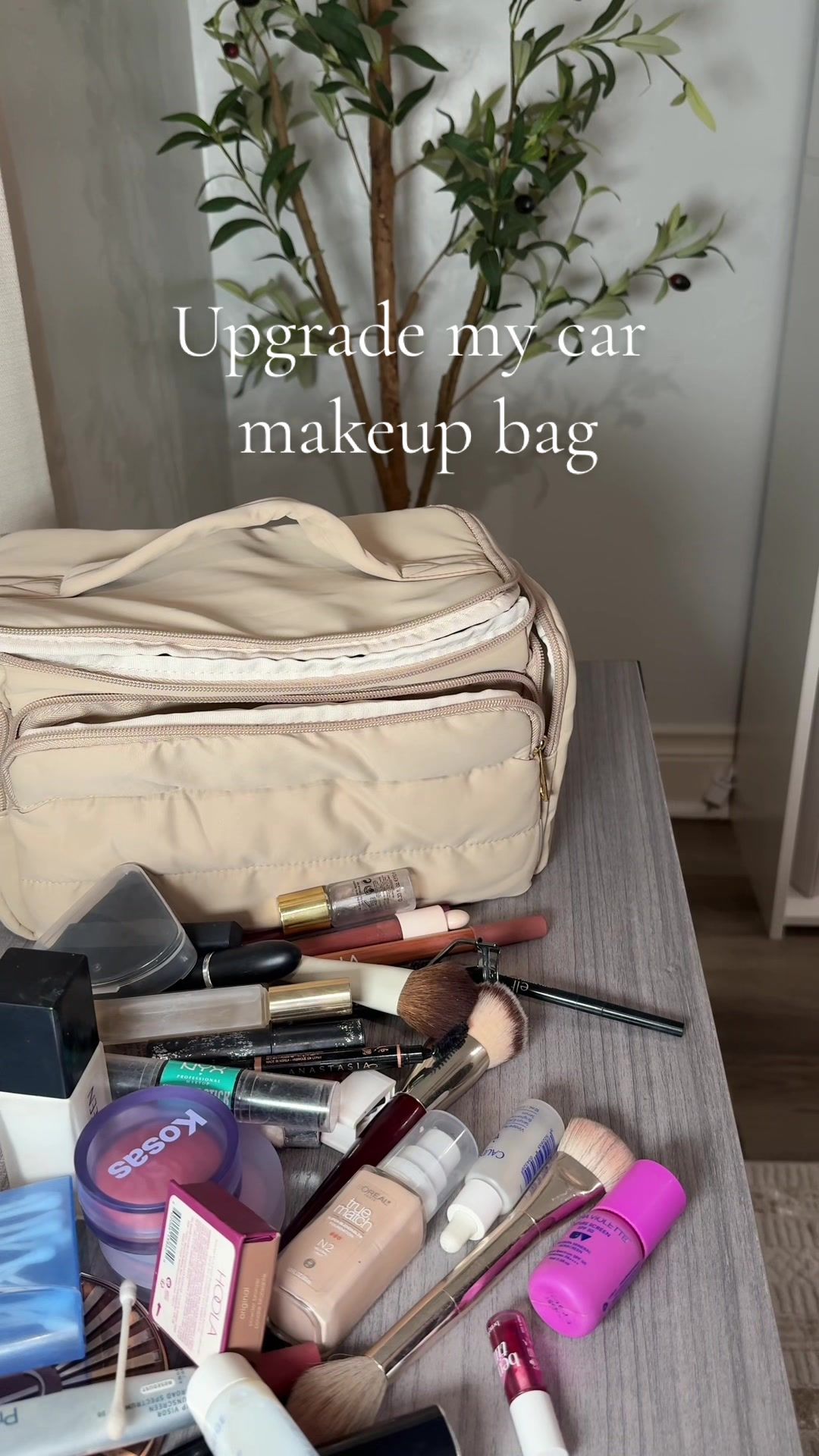 TikTok post by @brendastephani_ for Tower 28 Beauty. Caption reads: It was time for better organization! ✨  . . . . .....