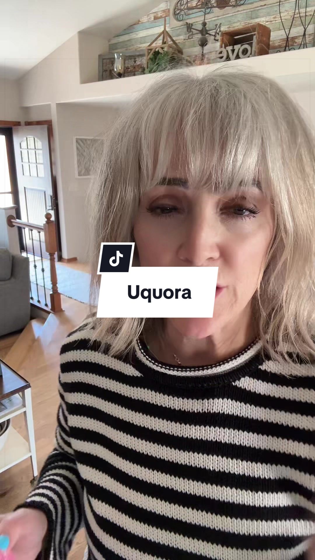 TikTok post by @renee_sag.girl for Uqora. Caption reads: [...] it linked here for you #uti #utisupport....