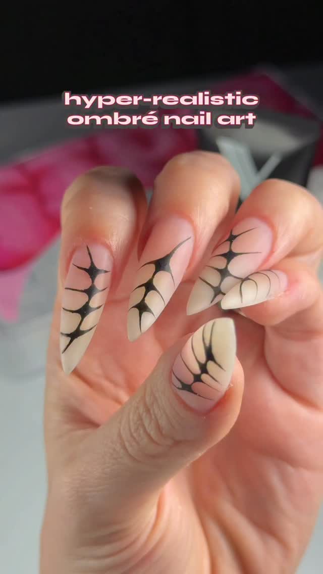 Instagram post by @miralina_nails for VBeautyPure. Caption reads: ugh these are so hot something so sexy about hyper....