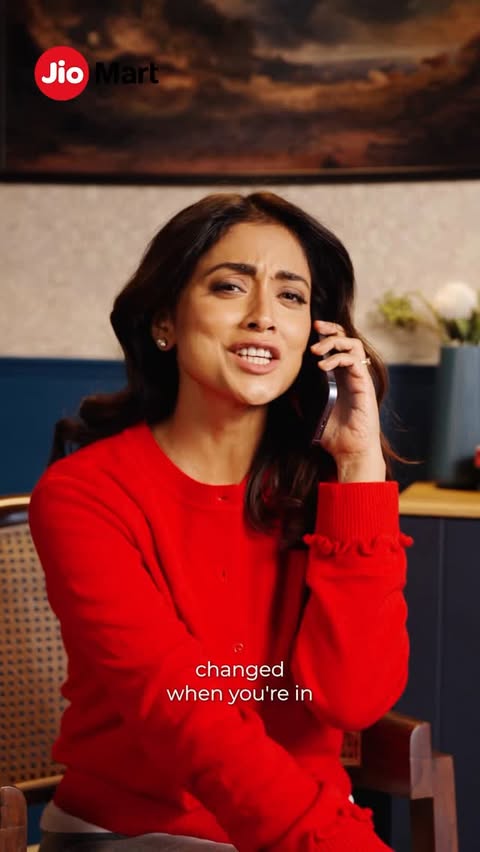 Instagram post by @shriya_saran1109 for JioMart. Caption reads: [...] home decor to technology and fashion,....