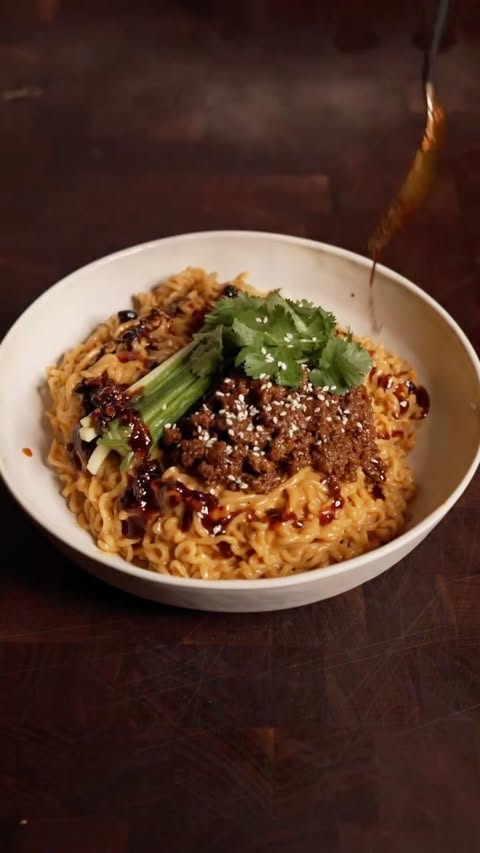 Instagram post by @owen.han for T-Mobile. Caption reads: [...] to creamy peanut butter ramen like @tmobile....