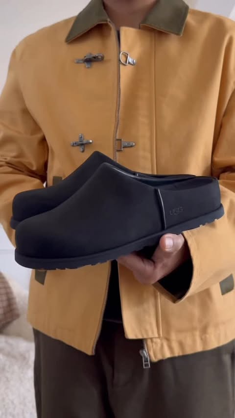 Instagram post by @blvckmvnivc for UGG. Caption reads: Styling the new UGG Otzo Clog, proof that comfort....