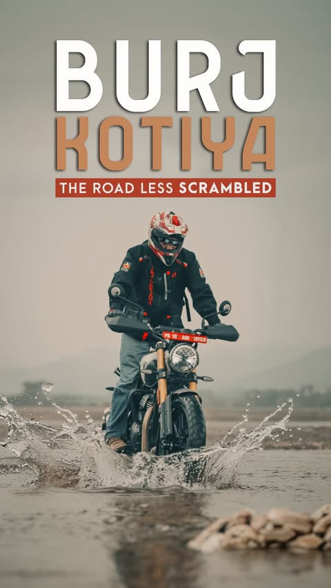 Instagram post by @rohit_cb for Triumph Motorcycles. Caption reads: Just 50 km from Chandigarh, Burj Kotiya is proof....
