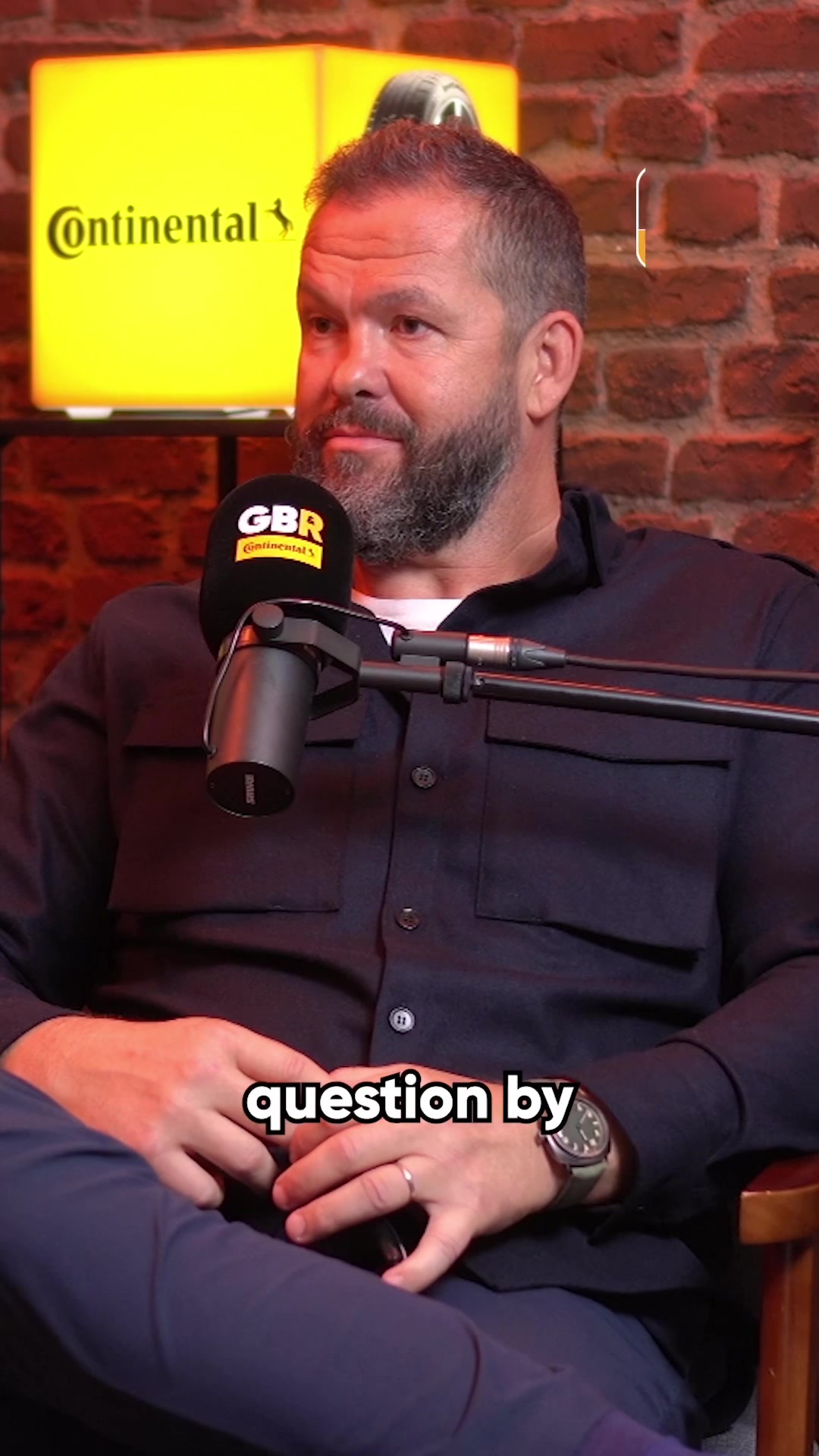 TikTok post by @goodbadrugby for Continental Reifen. Caption reads: Dad at 16. Rugby star at 17.  Andy Farrell was....