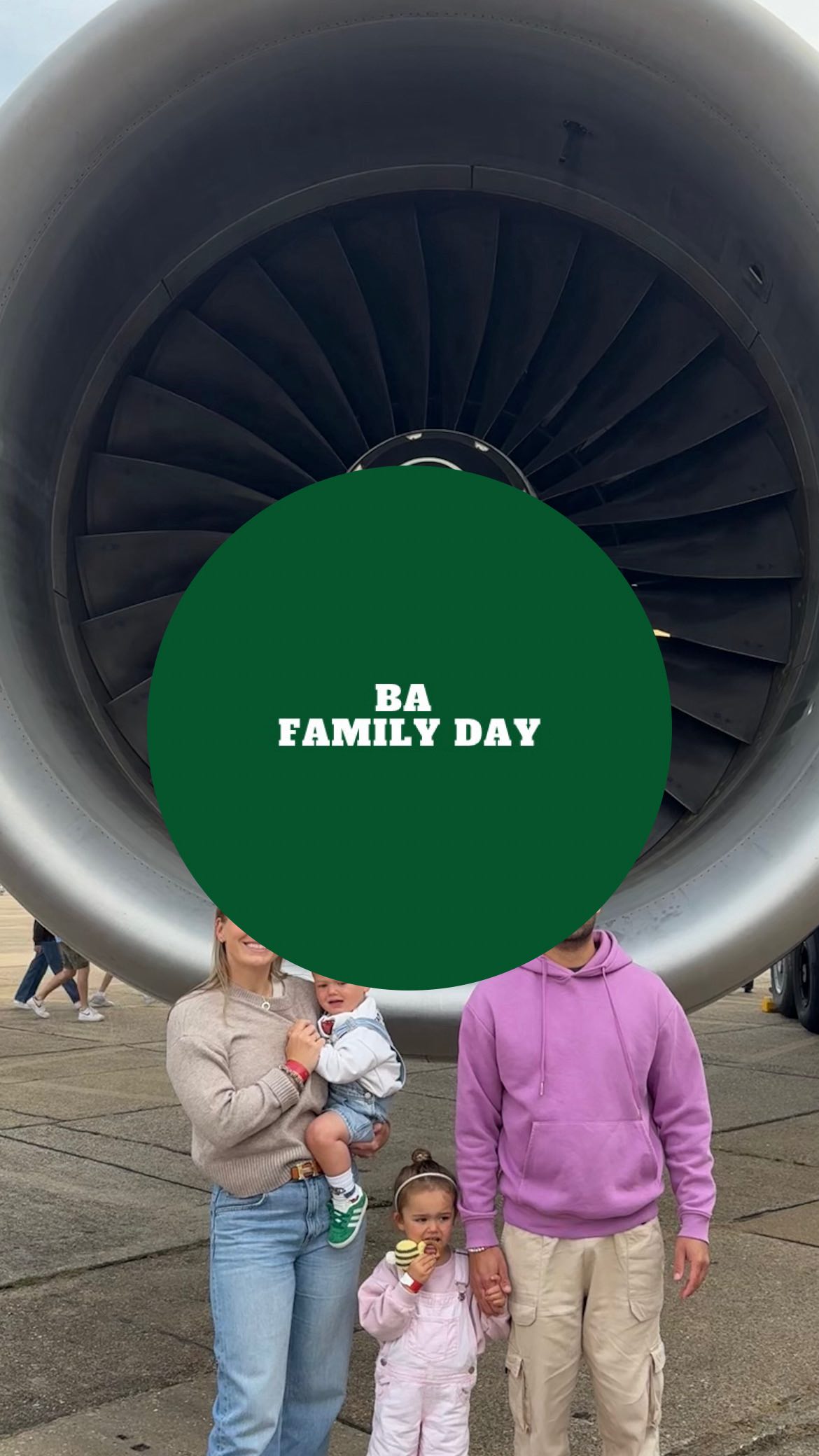 Instagram post by @theahmedfamilydays for British Airways. Caption reads: BA Family Fun Day with Under 5s ✈️🩷 ad / As a....