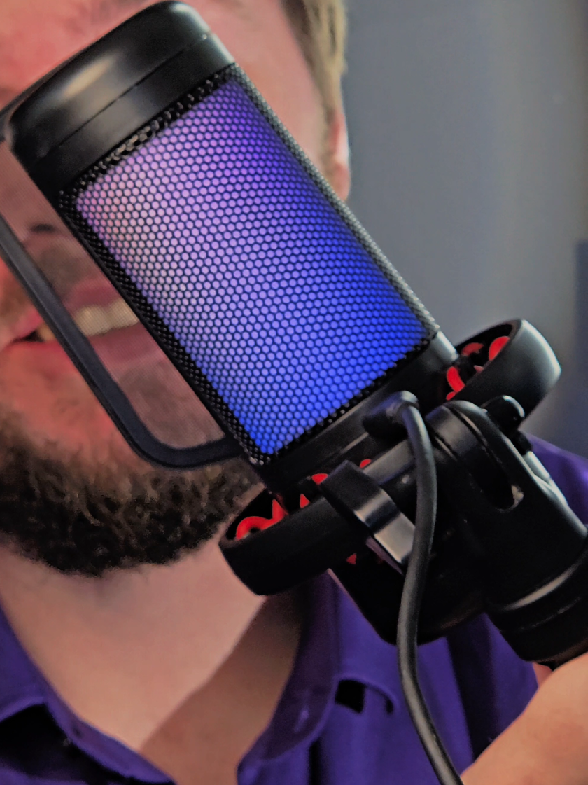 TikTok post by @mr.squatchie for TONOR Microphone. Caption reads: Just upgraded my setup with the @TONOR Mic TC310....