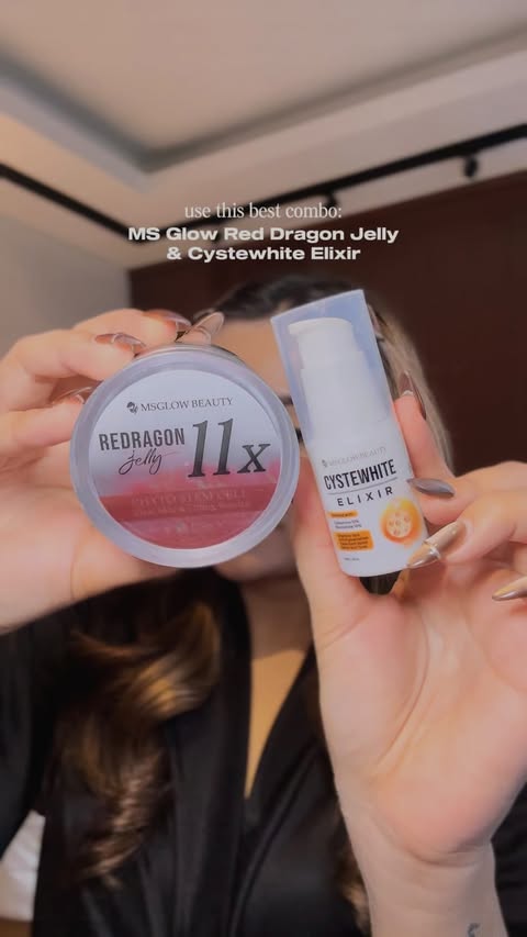 Instagram post by @annsnca for MS GLOW. Caption reads: best combo formulas!! @msglowbeauty 🤍.