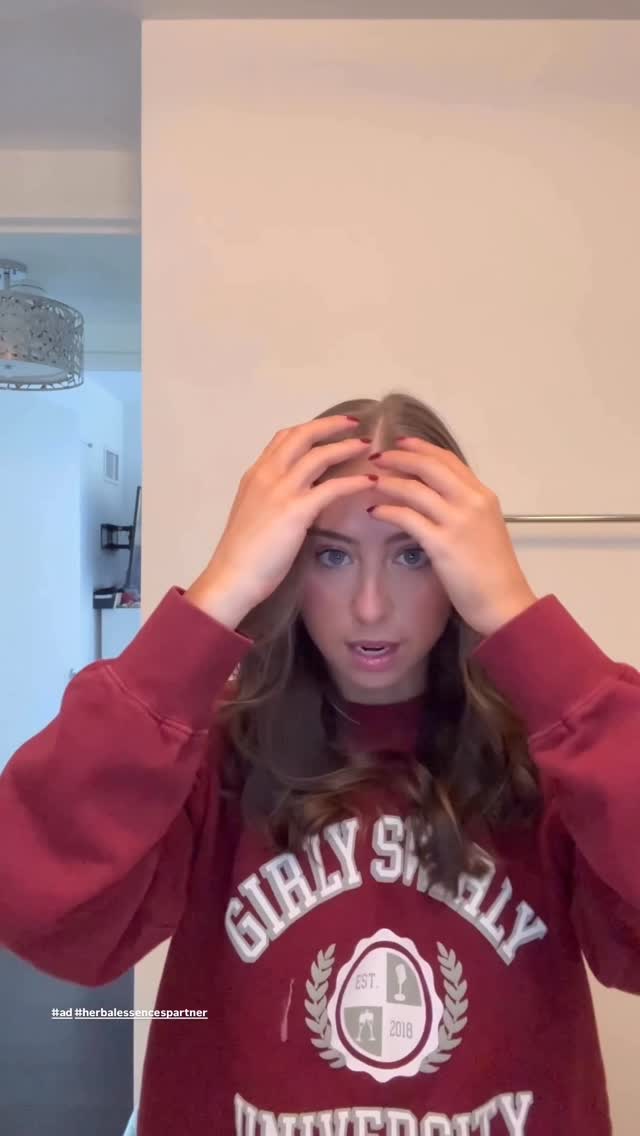 Instagram post by @margoshry for Herbal Essences. Caption reads: Lesson of the day! #ad #herbalessencespartner.