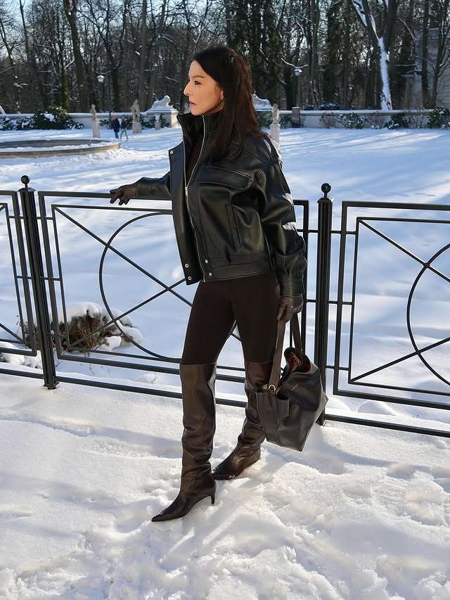 Instagram post by @im__marlen for NA-KD. Caption reads: [...] highlights the winter vibe ❄️

Jacket....