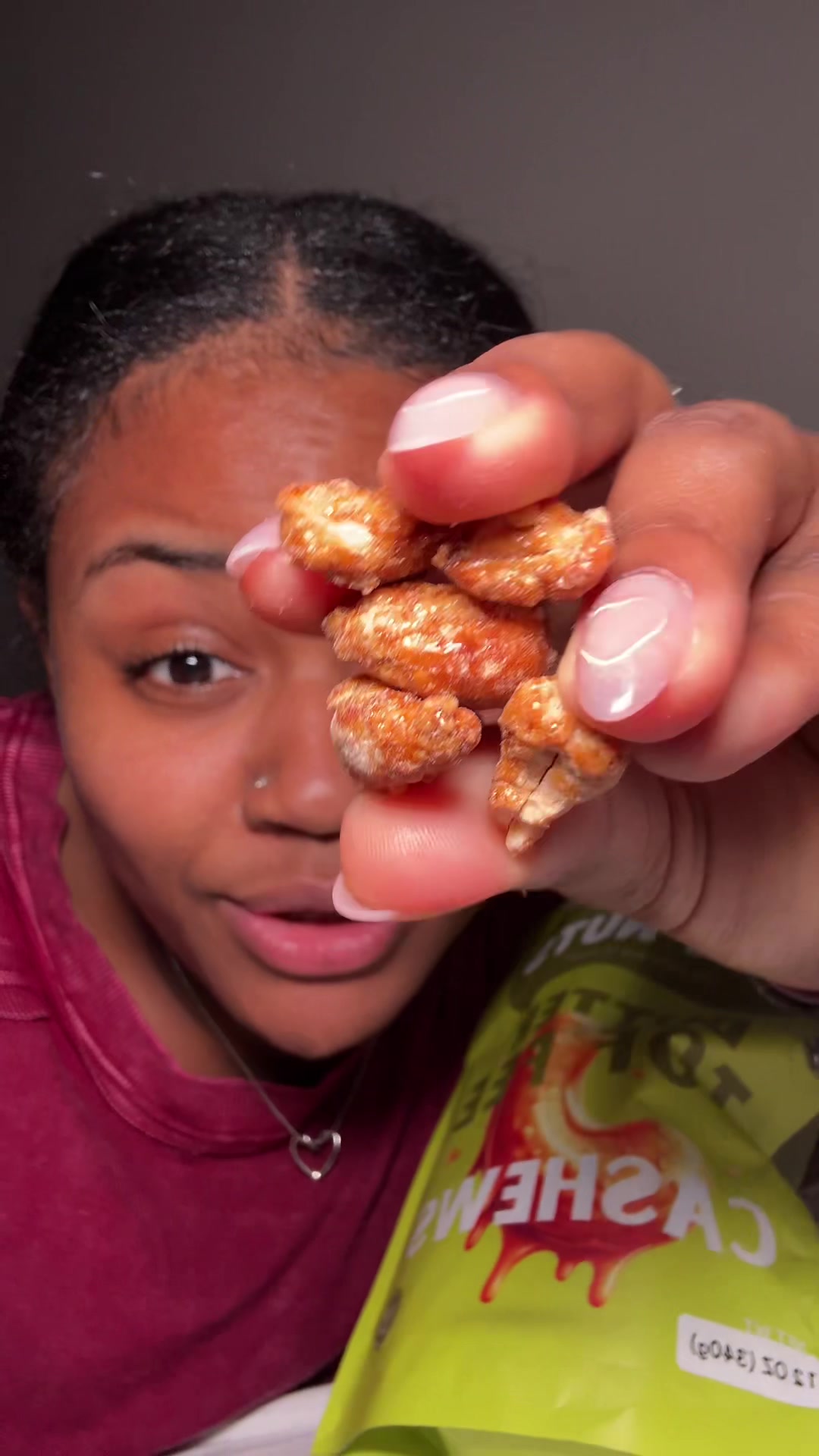 TikTok post by @elyssasdiary for Yay Nuts. Caption reads: #cashews #tiktokshopcreatorpicks #yaynuts....