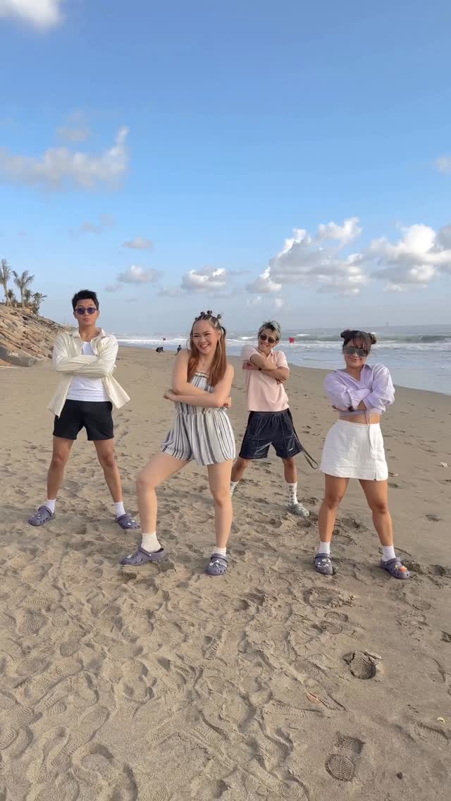 Instagram post by @chelsea.mandas for Crocs. Caption reads: Dancing our hearts out with Crocs on and worries....