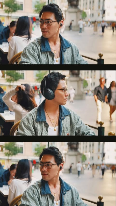 Instagram post by @cabigaobrian for JBL. Caption reads: Noise off, world on. With JBL Tour One M3 and JBL....