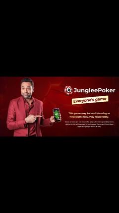 Instagram post by @iammahendrapandey for Junglee Poker. Caption reads: [...] within! 🌟🔥 Witness the magic of Junglee....