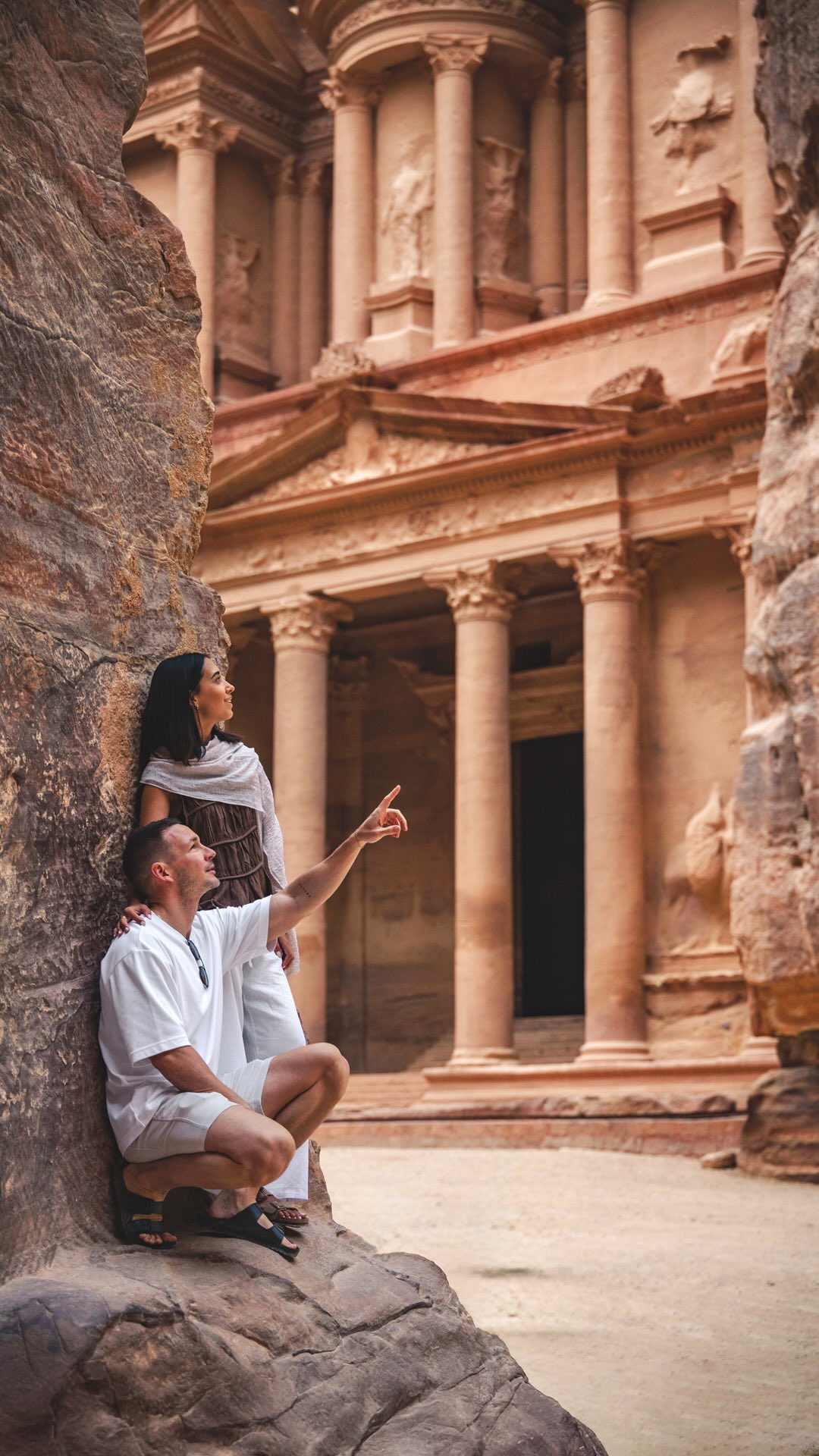 Instagram post by @daneandstacey for G Adventures. Caption reads: [...] 😂 Jordanians are the kindest people!....