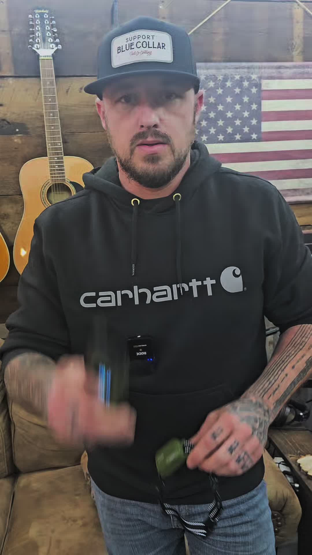 TikTok post by @danmccartymusic for Jugbow. Caption reads: JUGBOW Dof Training Collar #dog #dogtraining [...].