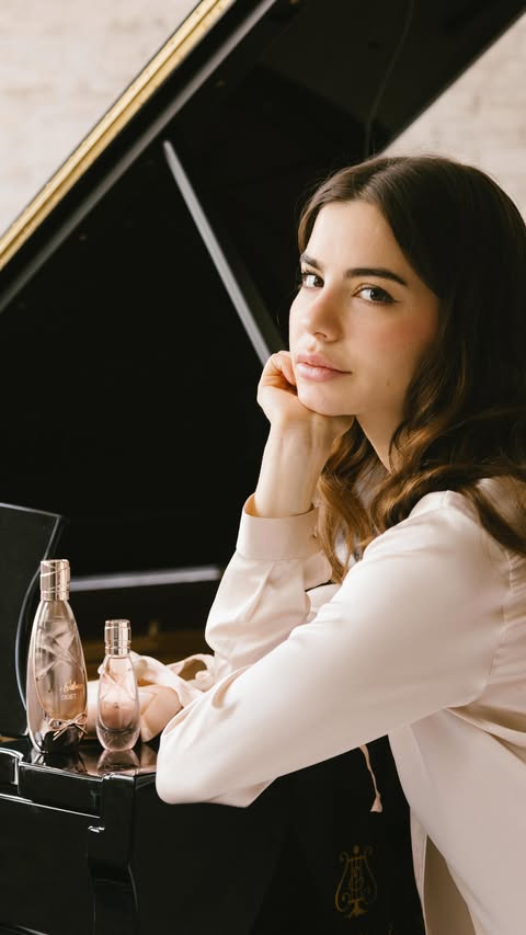 Instagram post by @violetta for Sam Edelman. Caption reads: Duet Eau de Parfum by @sam_edelman is the....