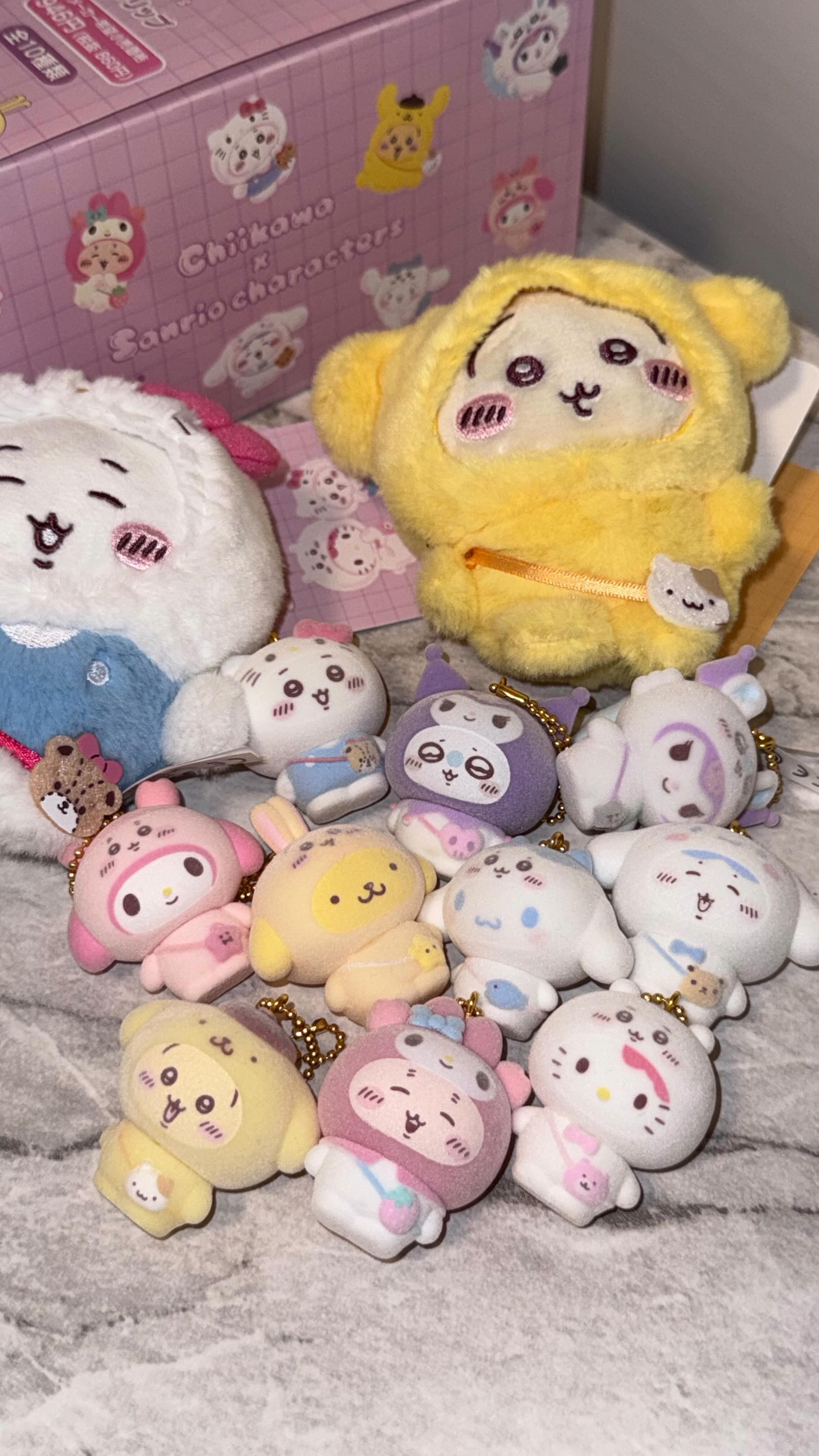 Instagram post by @saharahinata for Sanrio. Caption reads: #シークレットフロッキーマスコット
ふっわふわな手触り💖

#sanrio....