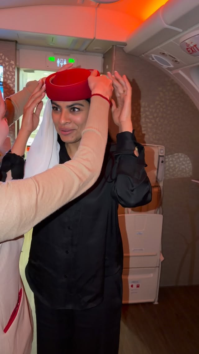 Instagram post by @manpreet.kirpa for Emirates. Caption reads: Today, something special happened… something that....