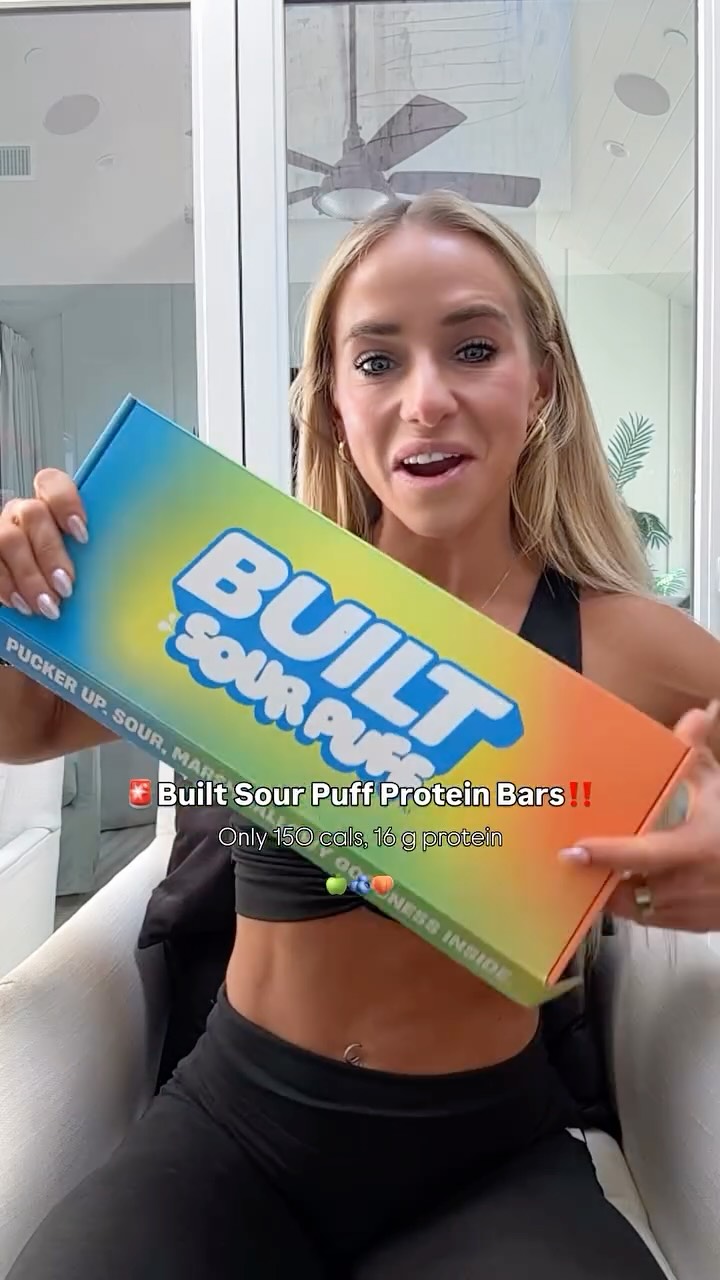 Instagram post by @zoeroseziegler for BUILT Bar. Caption reads: [...] COMMENT ‘SOUR’ & I’ll dm you the link!....