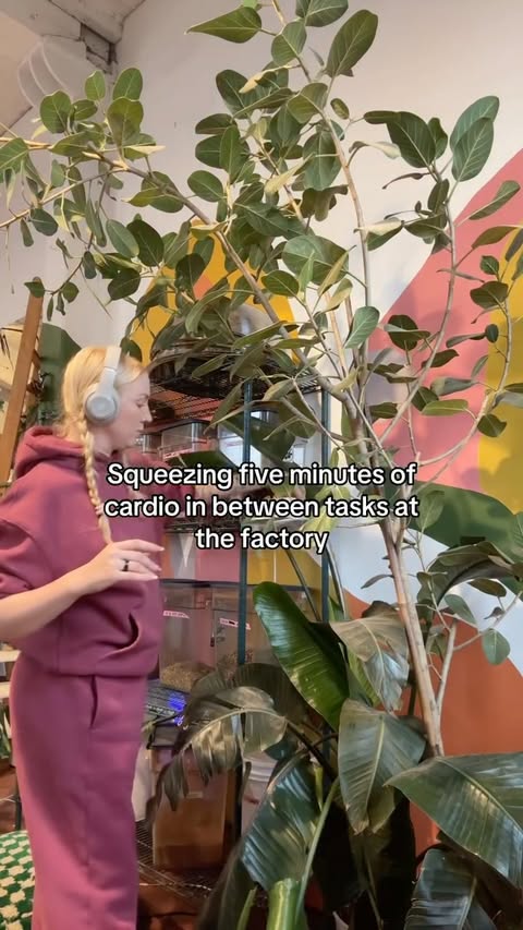 Instagram post by @tealadykatie for WalkingPad. Caption reads: for gremlin purposes 🧠✨😇 @WalkingPad #walkingpad....