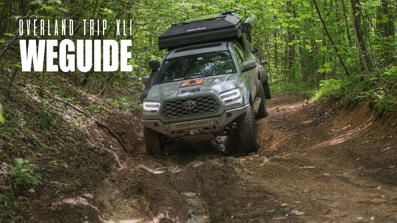 YouTube post by @msoverland for TEREN. Caption reads: "We Guide" - Overland Trip XLI - Mountain State....