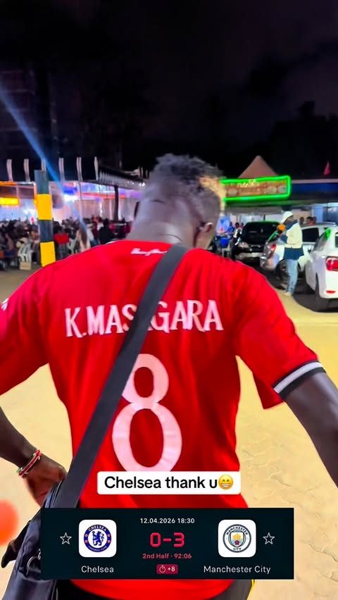 Instagram post by @kevin_masagara for DStv. Caption reads: [...] #kevin_masagara #chelsea #mancity #ItsOnDStv....