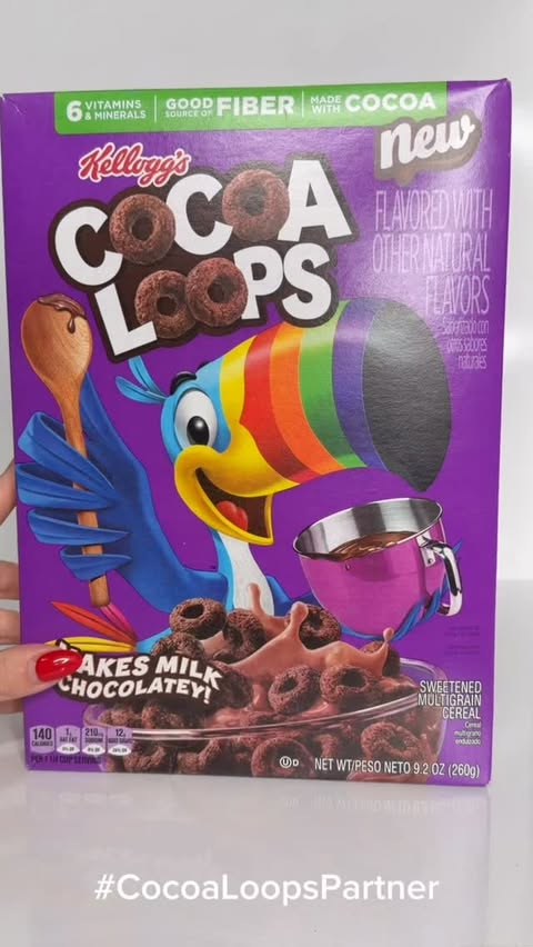 Instagram post by @nnnini.nii for Froot Loops. Caption reads: #CocoaLoopsPartner #ad @frootloops The most....