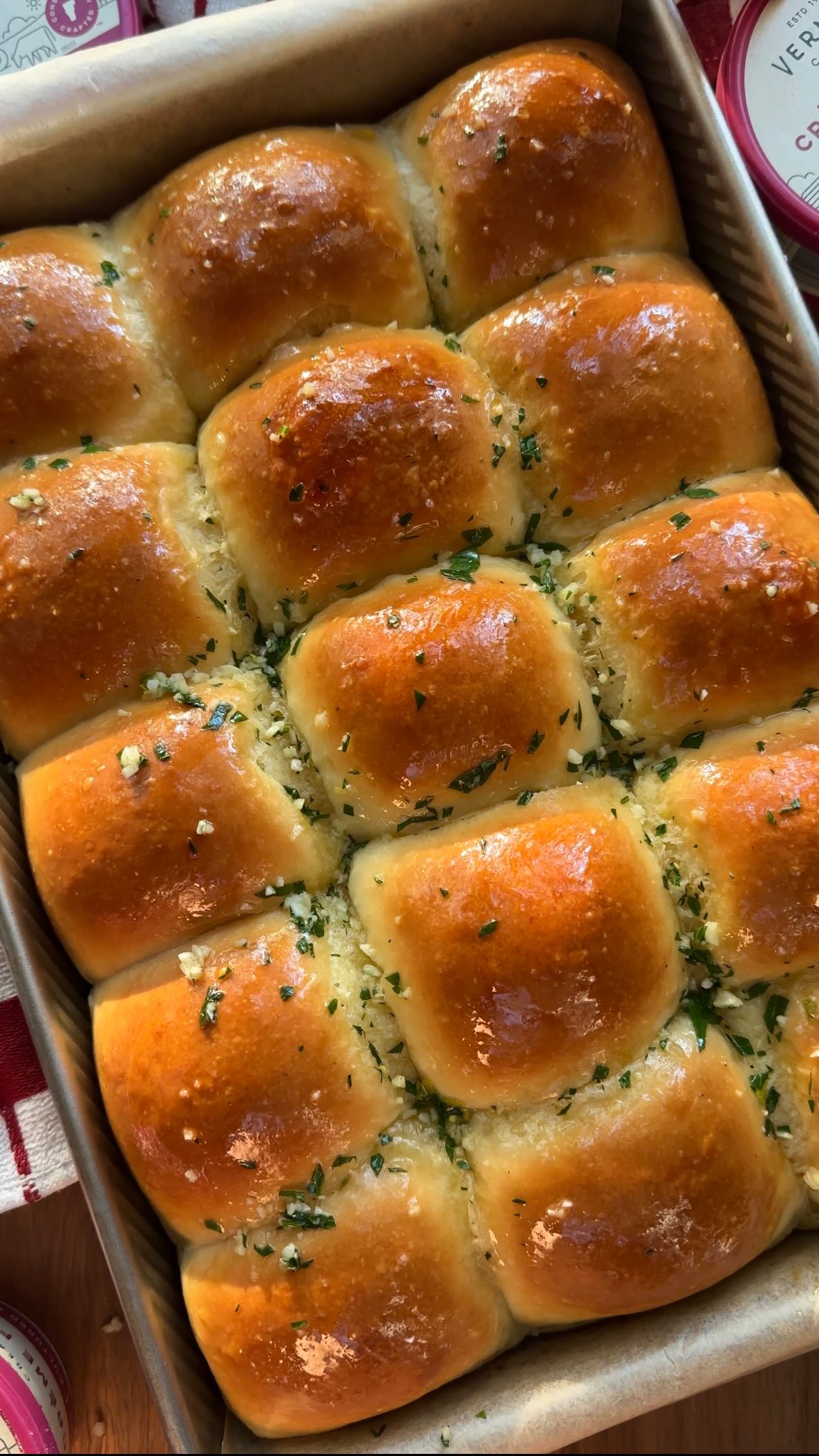 Instagram post by @cookim_mama for Vermont Creamery. Caption reads: [...] rolls are rich in flavor thanks to....