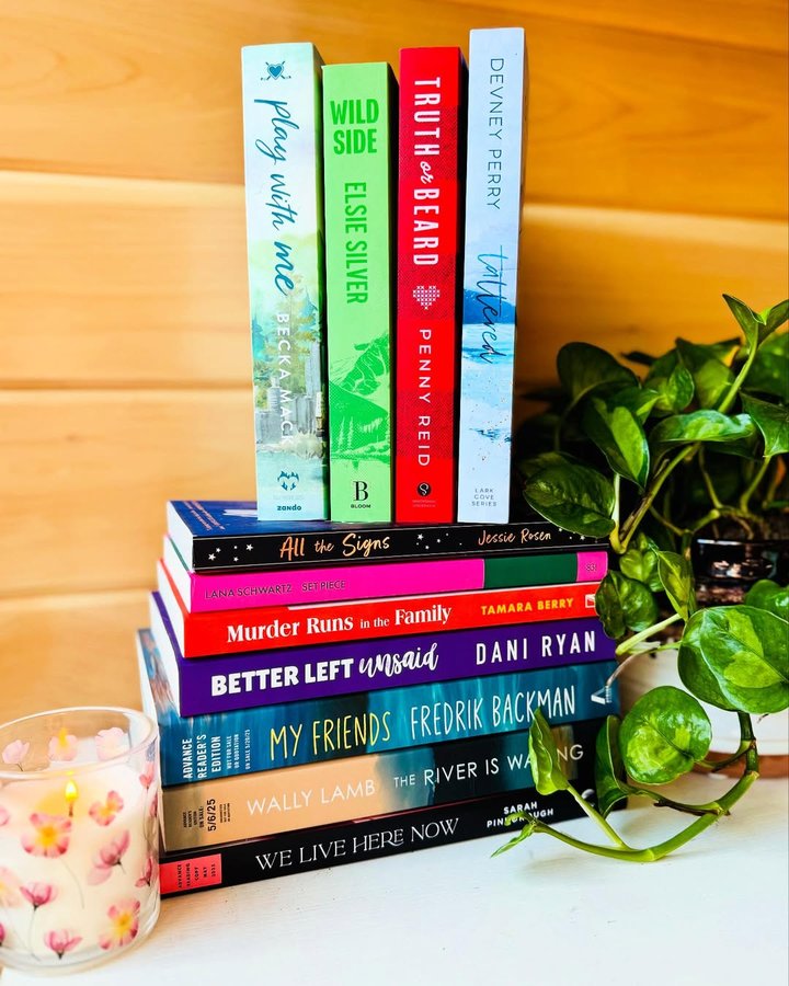 Instagram post by @readswith_marissa for 831 Stories. Caption reads: 🌺May TBR🌺

Happy MAY bestie babes! That’s it,....