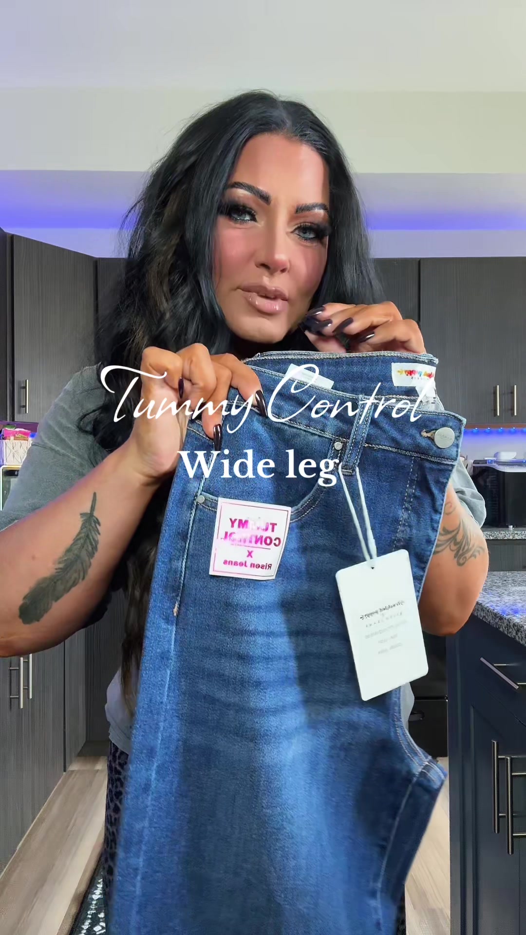 TikTok post by @ambergoobs for Freckled Poppy. Caption reads: Such a perfect everyday Jean. @Freckled Poppy....