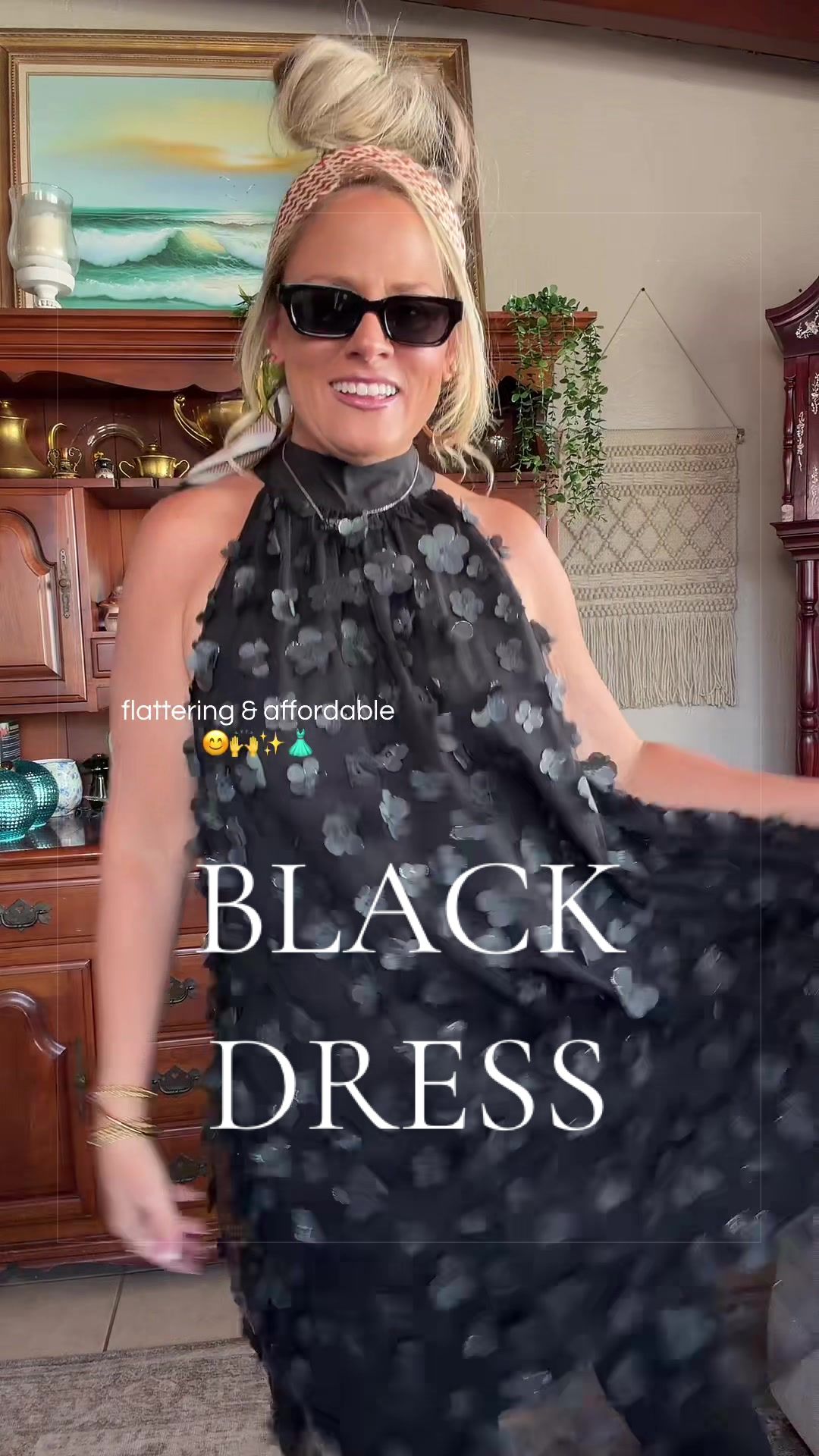 TikTok post by @jeanieinherbottle for Hyz. Caption reads: Let’s dance b/c this flattering little black party....