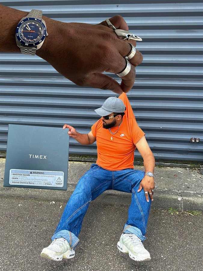 Instagram post by @wildsneakersvibe for Timex. Caption reads: He really wants my new @timex watch

#timex....