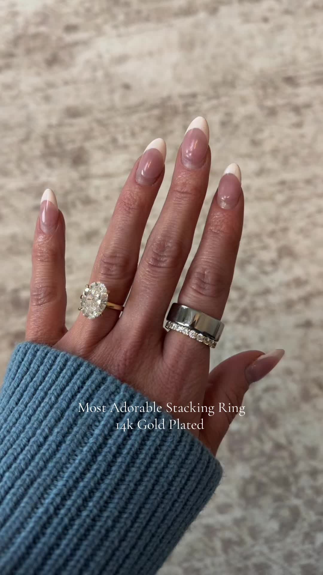 TikTok post by @viralshopdeal for Pavoi. Caption reads: [...] #ouraring #rings #affordablejewelry @PAVOI .