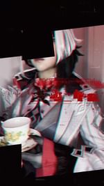 Instagram post by @m00n.cos for CosFun. Caption reads: I tried 🤡🤡 
•
Cosplay & wig from....