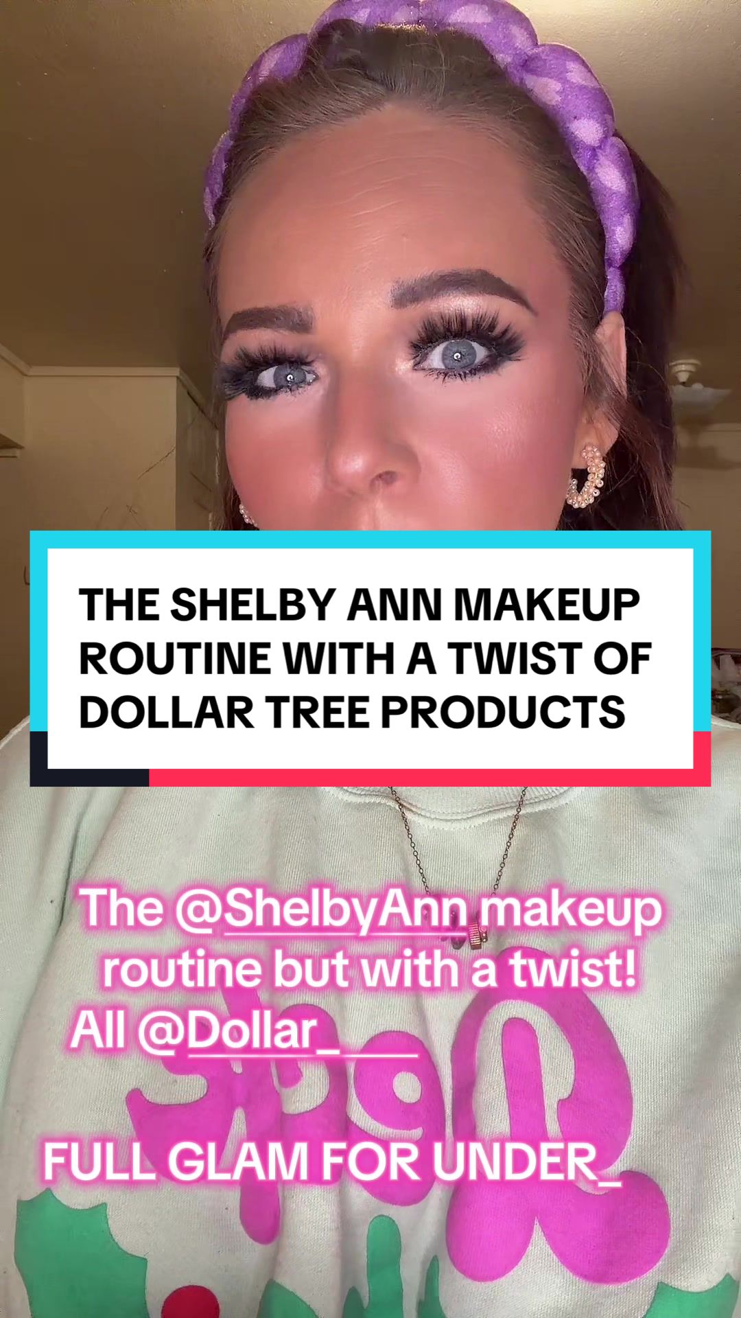 TikTok post by @survivingwithsavanna for Dollar Tree. Caption reads: @LA COLORS Cosmetics @Dollar Tree @Shelby Ann....